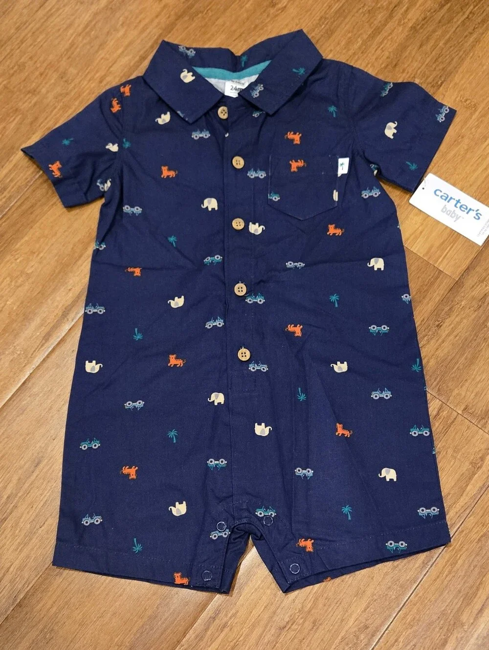 Carter's Baby Toddler Safari Shorts Romper
